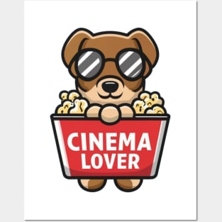 cinema lover dog Posters and Art